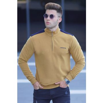 Madmext 5155 Hardal Erkek Sweatshirt