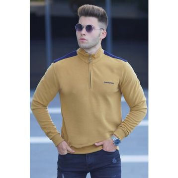 Madmext 5155 Hardal Erkek Sweatshirt