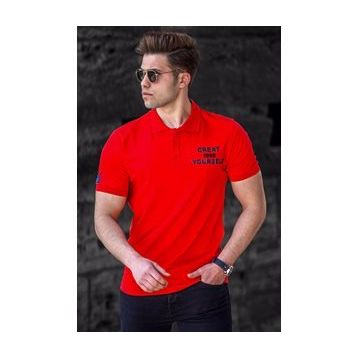 Madmext 5247 Kırmızı Polo Yaka Erkek T-shirt