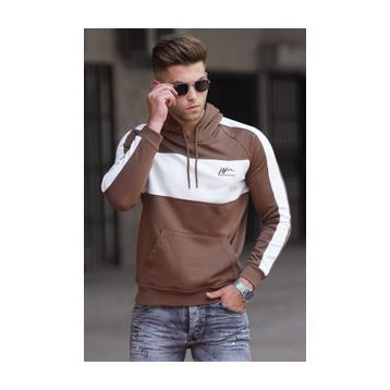 Madmext 5290 Kahverengi Kapüşonlu Sweatshirt