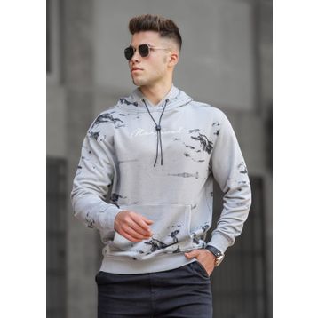 Madmext 5291 Boyalı Gri Erkek Sweatshirt
