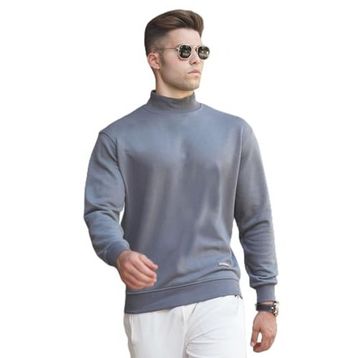 Madmext 5301 Füme Balıkçı Yaka Erkek Sweatsihrt