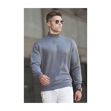 Madmext 5301 Füme Balıkçı Yaka Erkek Sweatsihrt