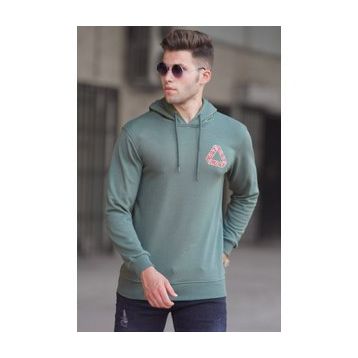 Madmext 5303 Haki Baskılı Erkek Sweatshirt