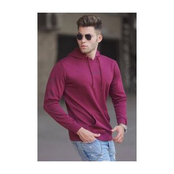 Madmext 5304 Bordo Baskılı Erkek Sweatshirt