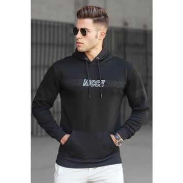 Madmext 5305 Siyah Baskılı Erkek Sweatshirt