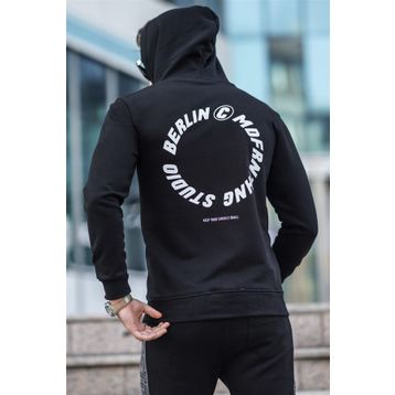 Madmext 5306 Siyah Baskılı Erkek Sweatshirt