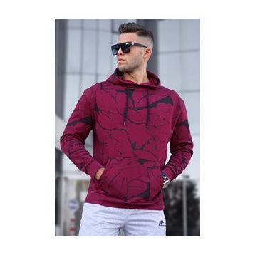 Madmext 5324 Bordo Kapüşonlu Erkek Sweatshirt