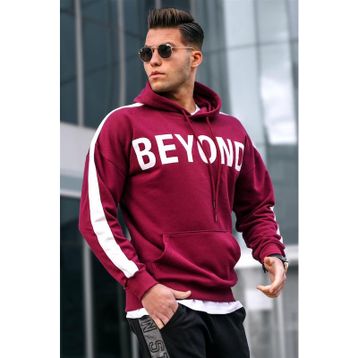 Madmext 5327 Bordo Kapüşonlu Erkek Sweatshirt