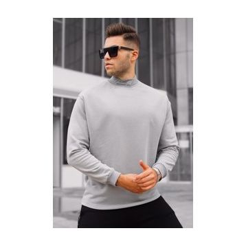 Madmext 5329 Boyalı Gri Erkek Sweatshirt