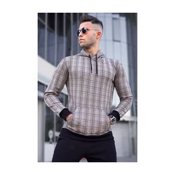Madmext 5330 Camel Kapüşonlu Erkek Sweatshirt