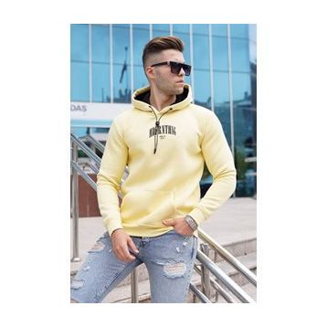 Madmext 5331 Sarı Kapüşonlu Erkek Sweatshirt