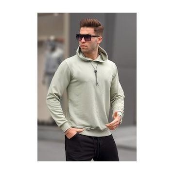 Madmext 5334 Mint Yeşili Erkek Sweatshirt