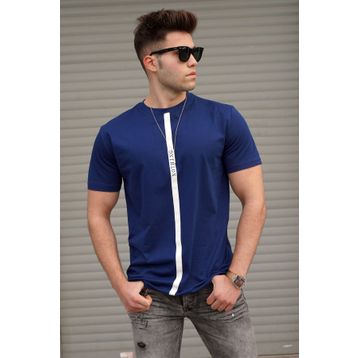 Madmext 5378 Lacivert Erkek T-Shirt