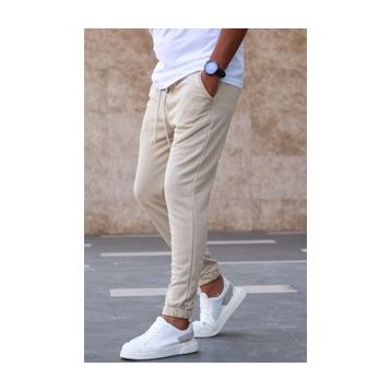 Madmext 5424 Bej Basic Erkek Eşofman