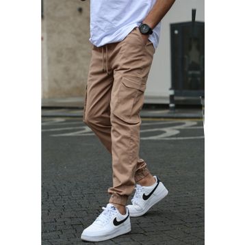 Madmext 5447 Bej Kargo Cep Erkek Pantolon