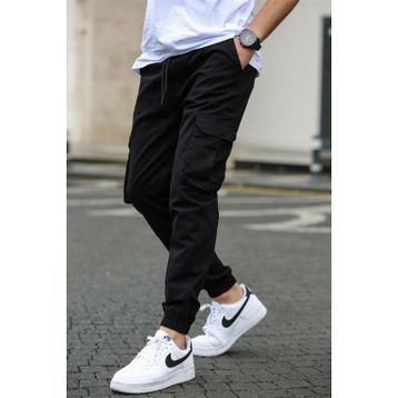 Madmext 5447 Siyah Erkek Kargo Cep Pantolon