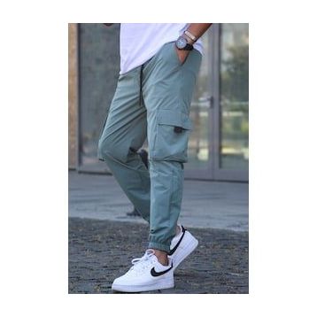 Madmext 5461 Yeşil Kargo Cep Erkek Jogger Pantolon