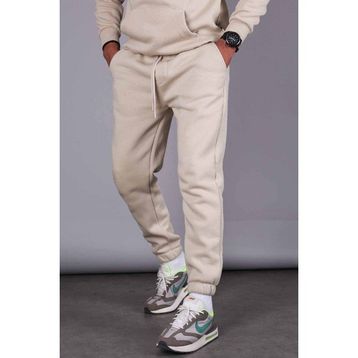 Madmext 5482 Bej Şardonlu Basic Erkek Eşofman Altı