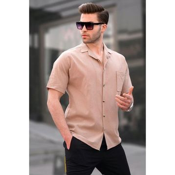 Madmext 5598 Vizon Basic Kısa Kollu Erkek Gömlek