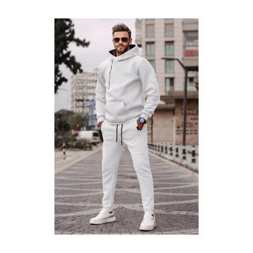 Madmext 5634 Beyaz Erkek Eşofman Takımı