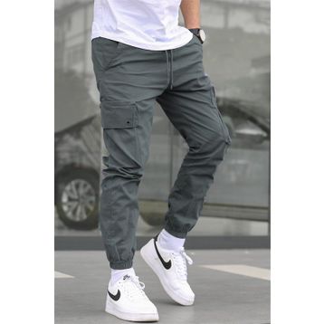 Madmext 5647 Gri Erkek Kargo Cep Pantolon