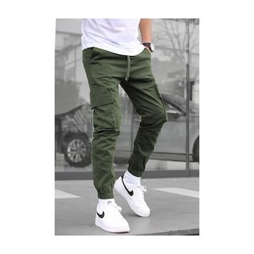 Madmext 5647 Haki Kargo Cep Jogger Pantolon