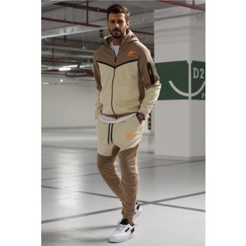 Madmext 5697 Bej Erkek Eşofman Takımı