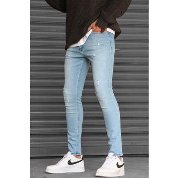 Madmext 5712 Skinny Fit Buz Mavisi Erkek Jean