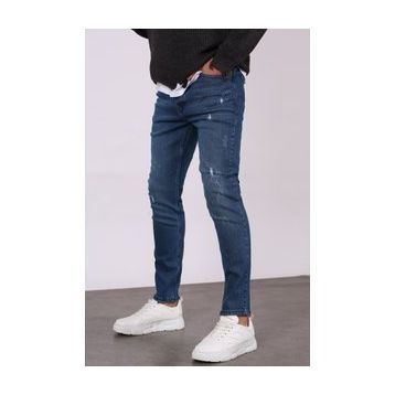 Madmext 5712 Skinny Fit Lacivert Erkek Jean