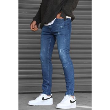 Madmext 5712 Skinny Fit Lacivert Erkek Jean