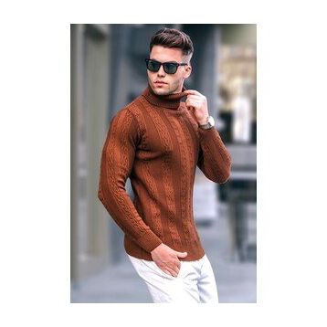 Madmext 5769 Camel Erkek Triko Kazak