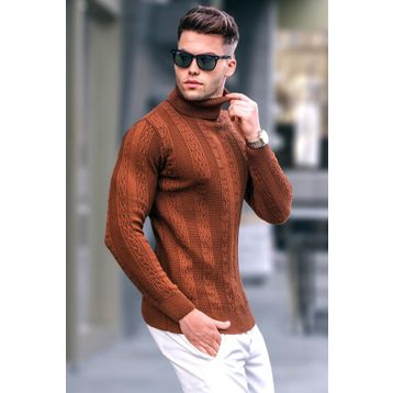 Madmext 5769 Camel Erkek Triko Kazak