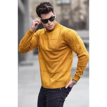 Madmext 5784 Hardal Erkek Kazak
