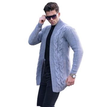 Madmext 5996 Siyah Basic Örgü Erkek Hırka