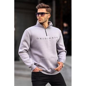 Madmext 6028 Gri Erkek Sweatshirt
