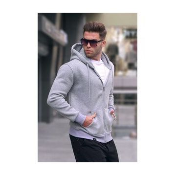 Madmext 6033 Bordo Kapüşonlu Regular Fit Erkek Sweatshirt