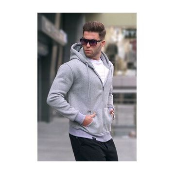 Madmext 6033 Bordo Kapüşonlu Regular Fit Erkek Sweatshirt