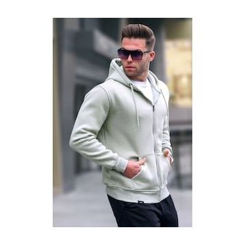 Madmext 6033 Mint Yeşili Kapüşonlu Regular Fit Erkek Sweatshirt