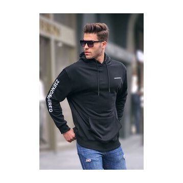 Madmext 6038 Kapüşonlu Siyah Erkek Sweatshirt
