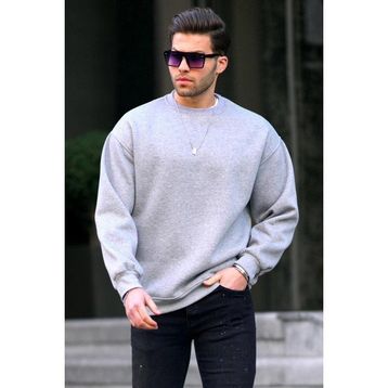 Madmext 6048 Gri Erkek Sweatshirt