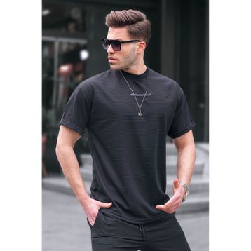 Madmext 6060 Siyah Likralı Basic Erkek T-shirt