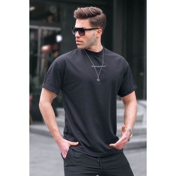 Madmext 6060 Siyah Likralı Basic Erkek T-shirt