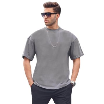 Madmext 6066 Füme Oversize Fit Basic Erkek T-shirt