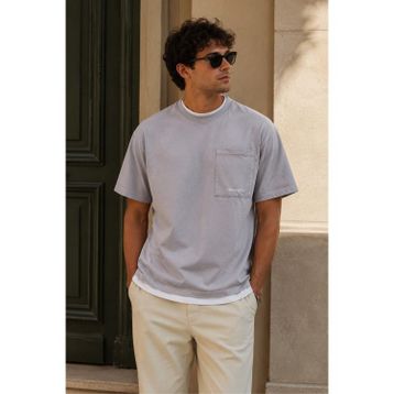 Madmext 6090 Gri Basic Erkek T-shirt