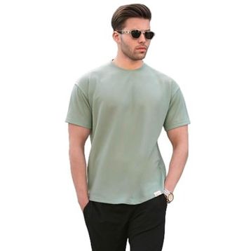 Madmext 6099 Mint Yeşili Regular Fit Basic Erkek T-shirt