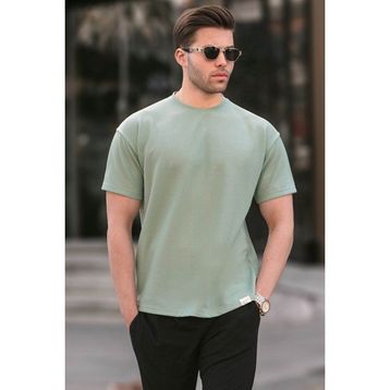 Madmext 6099 Mint Yeşili Regular Fit Basic Erkek T-shirt