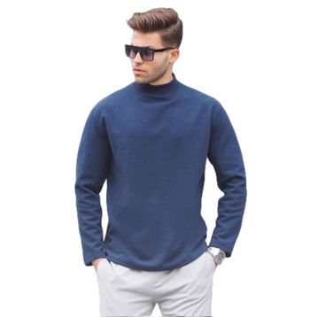 Madmext 6114 Antrasit Balıkçı Yaka Oversize Erkek Kazak