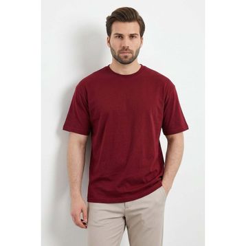 Madmext 6131 Bordo Regular Fit Basic Erkek T-shirt