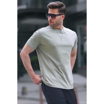 Madmext 6131 Çağla Yeşili Regular Fit Basic Erkek T-shirt